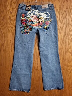 NWT Ed Hardy Baggy Denim Jeans Size 30